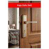 zerafev Lüks Zarafet Alüminyum Gizem Aynalı Kapı Kolu (Kapı Kulbu)Altın - Saten