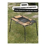 zerakamp Kamp Masası Mangallı Masa Katlanabilir Taşınabilir Barbekü Masası Piknik Masası, Bahçe Ve Balkon Masası
