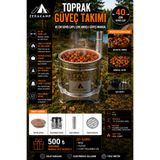 zerakamp Set Güveç Mangal Toprak Tandır Gözleme Yufka Ekmek Saçlı Mangal Çay Tencere Aparatı Izgaralı