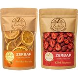 Zerbap Doğal Lezzetler Kurutulmuş Portakal & Çilek Kurusu 2'li Avantaj Seti (2 x 100 G) - 200 gr