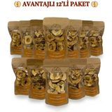 Zerbap Tarçınlı Elma Dilimleri 12 Adet - Şeker Ilavesiz Gurme Atıştırmalık (50G) - 600 gr