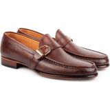 Zerbay Massif Microlight Taban Çift Tokalı Deri Erkek Klasik Ayakkabı, Monkstrap, Loafer - Kahverengi