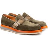 Zerbay Suthep Mikrolight Taban Süet Deri Erkek Loafer Ayakkabı Loafer Klasik - Haki - Haki