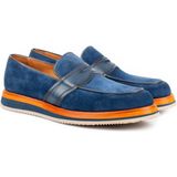 Zerbay Suthep Mikrolight Taban Süet Deri Erkek Loafer Ayakkabı Loafer Klasik - Lacivert Süet