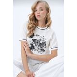 ZERELLE COLLECTİON ZERELLE KADIN baskı detaylı özel tasarım tişört