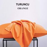 Zeren Home %100 Pamuklu 50X70 Yastık Kılıfı Pillow Case 3lü Paket - 50 x 70 Cm - Turuncu