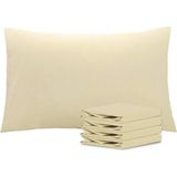 Zeren Home %100 Pamuklu 50X70 Yastık Kılıfı Pillow Case 4lü Paket - 50 x 70 Cm - Bej