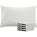 Zeren Home %100 Pamuklu 50X70 Yastık Kılıfı Pillow Case 4lü Paket - 50 x 70 Cm - Gri
