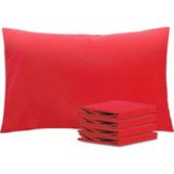 Zeren Home %100 Pamuklu 50X70 Yastık Kılıfı Pillow Case 4lü Paket - 50 x 70 Cm - Kırmızı