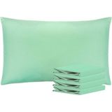 Zeren Home %100 Pamuklu 50X70 Yastık Kılıfı Pillow Case 4lü Paket - 50 x 70 Cm - Mint