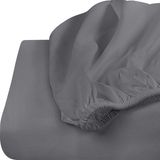 Zeren Home %100 Pamuklu Çift Kişilik Lastikli Çarşaf - 160 x 200 - Füme