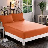 Zeren Home %100 Pamuklu Çift Kişilik Lastikli Çarşaf - 160 x 200 - Kiremit
