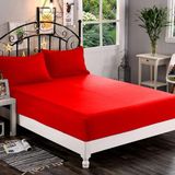 Zeren Home %100 Pamuklu Çift Kişilik Lastikli Çarşaf - 160 x 200 - Kırmızı
