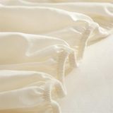Zeren Home %100 Pamuklu Çift Kişilik Lastikli Çarşaf - 160 x 200 - Krem