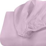 Zeren Home %100 Pamuklu Çift Kişilik Lastikli Çarşaf - 160 x 200 - Lila