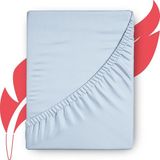 Zeren Home %100 Pamuklu Çift Kişilik Lastikli Çarşaf - 160 x 200 - Mavi