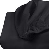 Zeren Home %100 Pamuklu Çift Kişilik Lastikli Çarşaf - 160 x 200 - Siyah