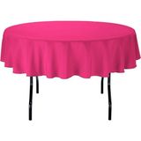 Zeren Home 150x150 cm Fuşya Sıvıya Dayanıklı Yuvarlak Dertsiz Masa Örtüsü
