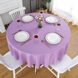 Zeren Home 150x150 cm Lila Sıvıya Dayanıklı Yuvarlak Dertsiz Masa Örtüsü
