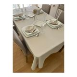 Zeren Home Assos Premium Dertsiz Masa Örtüsü Krem, 150 x 200