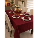 Zeren Home Bordo Keten Masa Örtüsü | Sıvı Geçirmez & Leke Tutmaz | Özel Ölçü Üretim | OEKO-TEX® 100