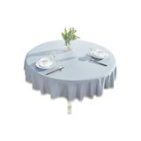 Zeren Home Dantel Detaylı Sıvıya Dayanıklı Dertsiz Yuvarlak Masa Örtüsü, 150 x 150, collec-aktarim115