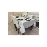 Zeren Home Düz Beyaz Renkli Dertsiz 150x260 cm Masa Örtüsü