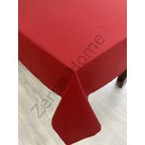 Zeren Home Düz Kırmızı Renkli Dertsiz 140x220 cm Masa Örtüsü