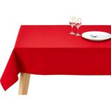 Zeren Home Düz Kırmızı Renkli Dertsiz 140x240 cm Masa Örtüsü