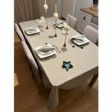 Zeren Home Elite Masa Örtüsü + Runner Takım | Lekeye Dayanıklı Taş