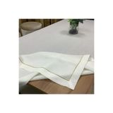 Zeren Home Gold Tek Sıra Pikolu Masa Örtüsü ve Ranır Set - 2 parça