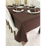 Zeren Home Kahverengi Sıvıya Dayanıklı Dertsiz Masa Örtüsü