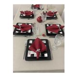 Zeren Home Keten Görünümlü Begonvil Masa Örtüsü Kapuçino 27 Parça Set 150 x 230