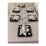 Zeren Home Keten Görünümlü Begonvil Simli Masa Örtüsü Pudra Pembe 13 Parça Set 150 x 200
