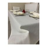 Zeren Home Keten Görünümlü Dertsiz Simli Masa Örtüsü Bej 140 X 220