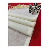 Zeren Home Keten Görünümlü Simli Linen Krem Runner 40 X 160