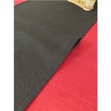 Zeren Home Keten Görünümlü Simli Linen Siyah Runner 40 x 160
