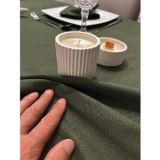 Zeren Home Leke Tutmaz Dertsiz Yuvarlak Masa Örtüsü Assos Yeşil