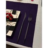 Zeren Home Meral Kurşun Collection Simli Dertsiz Amerikan Servisi 35X45 - 4 Adet - Lacivert - 35 x 45 cm