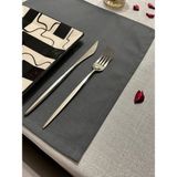 Zeren Home Meral Kurşun Collection Sıvıya Dayanıklı Amerikan Servisi 35X45 - 4 Adet - Antrasit - 35 x 45 cm