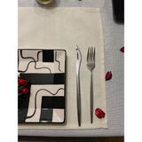 Zeren Home Meral Kurşun Collection Sıvıya Dayanıklı Amerikan Servisi 35X45 - 4 Adet - Krem - 35 x 45 cm