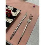 Zeren Home Meral Kurşun Collection Sıvıya Dayanıklı Amerikan Servisi 35X45 - 4 Adet - Pudra - 35 x 45 cm