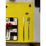 Zeren Home Meral Kurşun Collection Sıvıya Dayanıklı Amerikan Servisi 35X45 - 4 Adet - Sarı - 35 x 45 cm