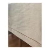 Zeren Home Piko Sarma Detaylı Polyester Keten Dertsiz Masa Örtüsü Kapuçino, 150 x 220