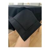 Zeren Home Piko Sarma Detaylı Polyester Keten Dertsiz Masa Örtüsü Siyah, 150 x 260, piko-linen-siyah1