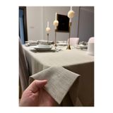 Zeren Home Polyester Keten Etamin İşlemeye Uygun Dertsiz Masa Örtüsü Taş Rengi, 160 x 400