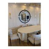 Zeren Home Simli Dertsiz Oval Masa Örtüsü Gold, 160 x 210