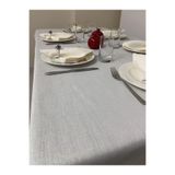 Zeren Home Simli Dertsiz Oval Masa Örtüsü Krem, 160 x 210