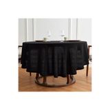 Zeren Home Simsiz Keten Yuvarlak Dertsiz Masa Örtüsü 160cm, 160 x 160, simsiz-yuvrk-6