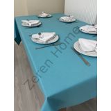 Zeren Home Sıvı Geçirmez Dertsiz Cam Göbeği 150 x 220 cm Masa Örtüsü